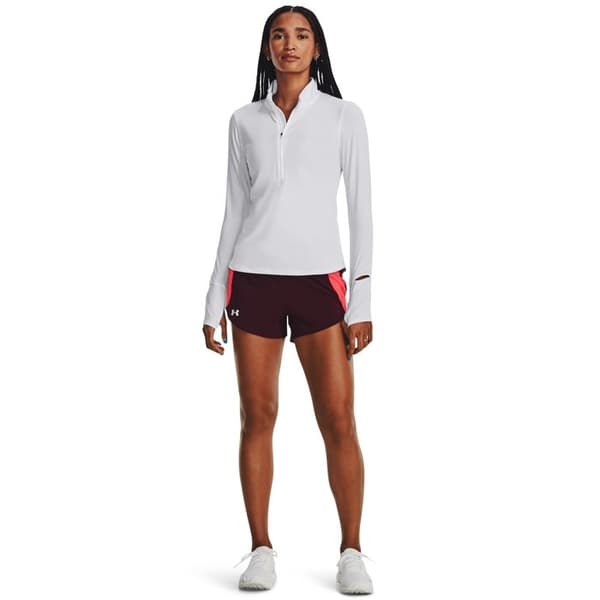 Träningströja 1/2 zip - UNDER ARMOUR - Qualifier Run - Dam - Vit - Snabbtorkande