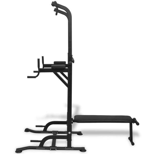 vidaXL Weight Tower Sit-up Bench Dip Station Shooting Training 91191