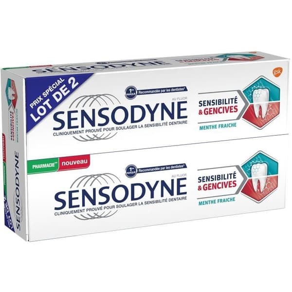 Sensodyne Tandkräm Sensitivity and Gums Fresh Mint 2 x 75ml
