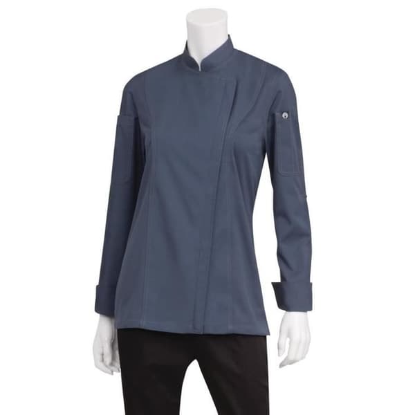 Chef Works Hartford Zip Lättvikts dam kock blå jacka MBB091-MBB091-M