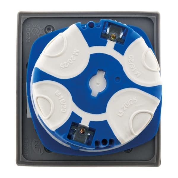 Prise de sol 2P+T 16A IP44 borstat aluminium - Zenitech