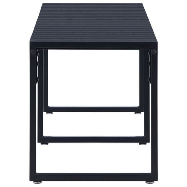 vidaXL Trädgårdsbänk 180 cm Panel PS Svart 49493