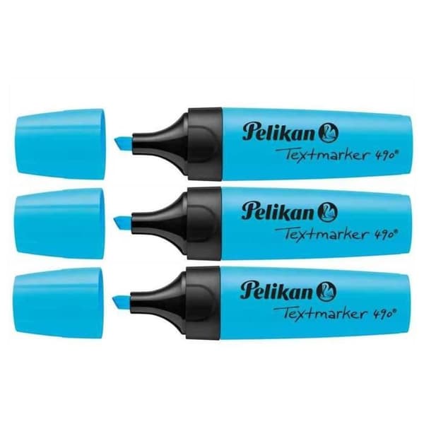 Highlighter Textmarker 490 Vinklad spets 1 - 5 mm Neonblå