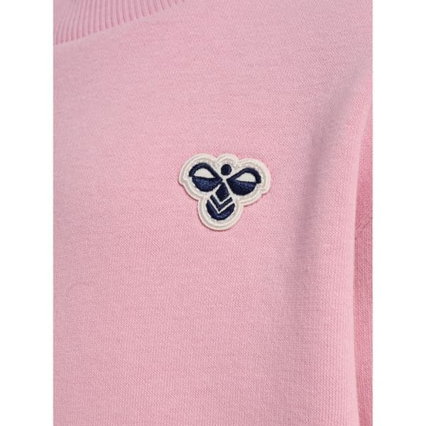 Hummel BEE barn sweatshirt med rund hals - pink nectar