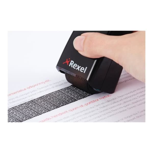 Rexel ID Guard Självfärgande svart fast text datumstämpel