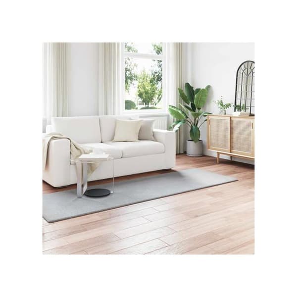 Faux pälsmatta i kanin - vidaXL - Olite - 80x250 cm - Grå - Polyester - Rektangulär - Mycket mjuk