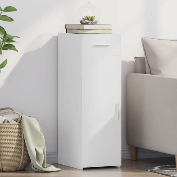 vidaXL Buffé vit 30x42,5x93 cm ingenjörsträ 846271