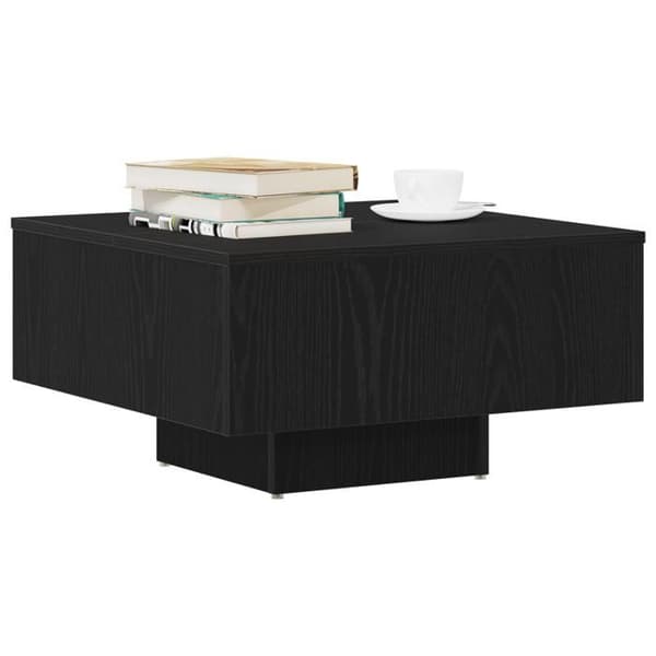 Soffbord - Svart ek - 60x60 cm - Modern design - Lätt att montera