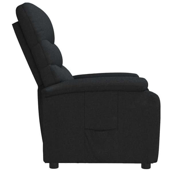 Svart tyg recliner