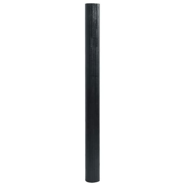 vidaXL Svart rektangulär matta 60x200 cm bambu, vardagsrumsmatta, rektangulär matta, modern matta, 376714