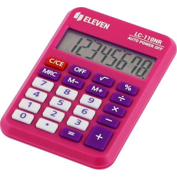 Kalkylator - ELEVEN - LC110NR-PK - Rosa - fickformat - Kompakt
