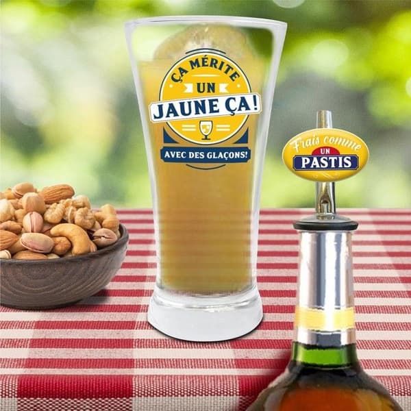 COFFRET PASTIS GLAS TREKVERK TYCKER EN GUL