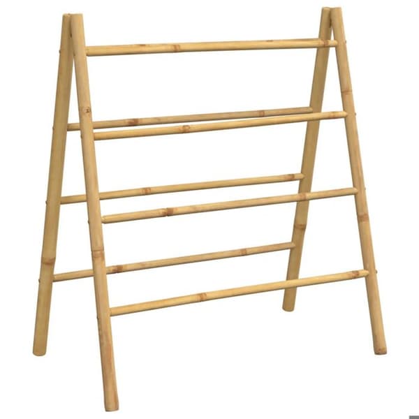 Handduksstege - vidaXL - Dubbel - 4 steg - Bambu - 90x50x100 cm