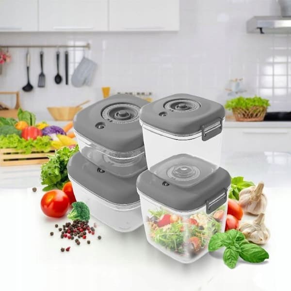 Pot för bestick - förvaringsutrustning Gierekhoff ENSEMBLE DE CONTENANTS HERMÉTIQUES CLEVER KITCHEN GRÅ