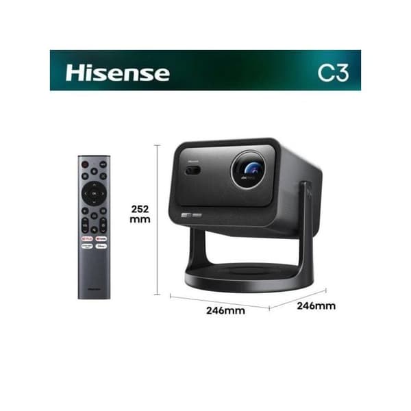 Projektor - HISENSE - C3 - UHD 4K - 2500 lm - Laser DLP