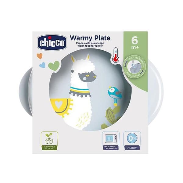 Chicco Meal Keep Warm Tallrik 2 i 1 +6m Grå