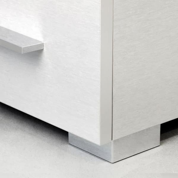 Emuca Ben för möbel Alumix 7, 30, Målad aluminium, Plast