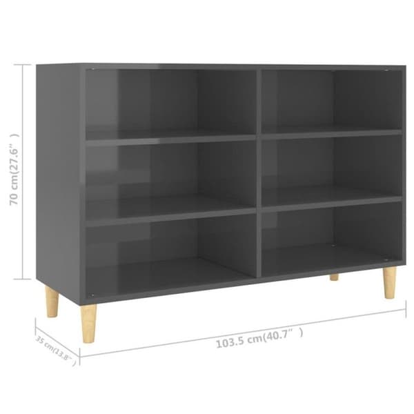 vidaXL Sideboard Blank Grå 103,5x35x70 cm Spånskiva