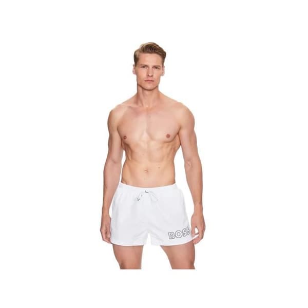 Baddräkt - Boss - Man - tryck B - Vit - Polyester