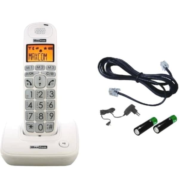 Fast telefon Senior - MAXCOM - MC6800 - Stora knappar - Vit - 1 lur