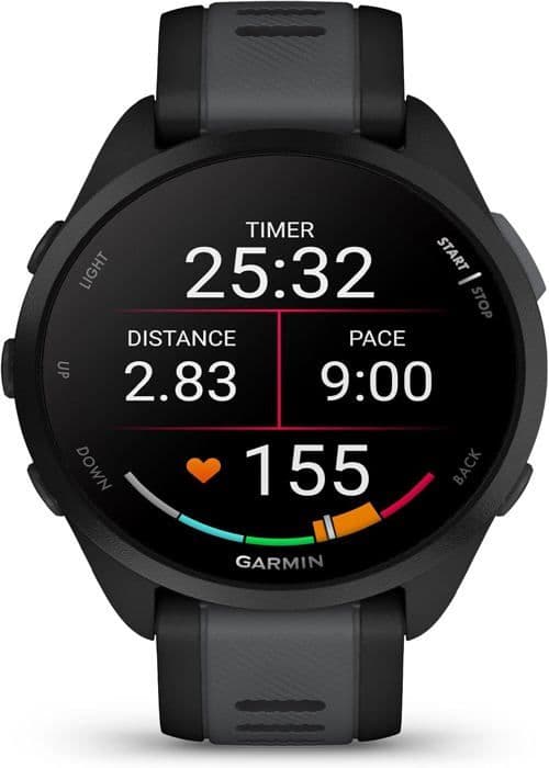 Löpande smartklocka - GARMIN - Forerunner - Inbyggd GPS - AMOLED-skärm - Batteritid 11 dagar