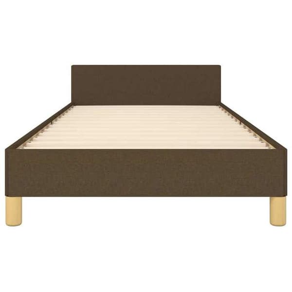 vidaXL Sängram utan madrass mörkbrun 80x200 cm tyg 347370