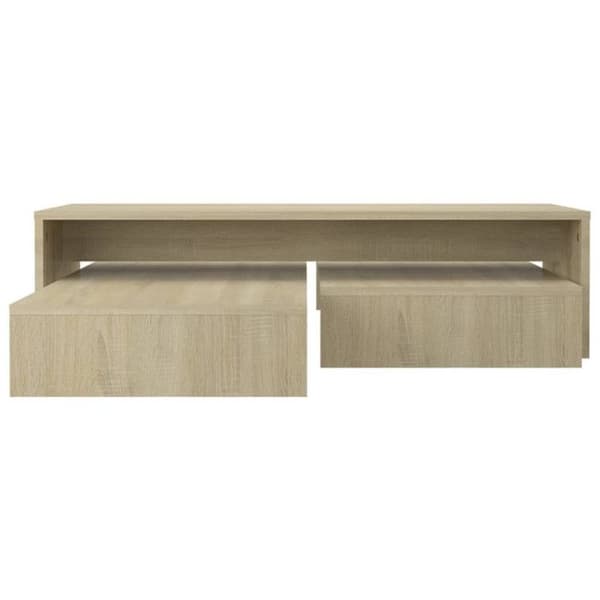 vidaXL Nesting Soffbordsset Ek 100x100x26,5 cm Spånskiva