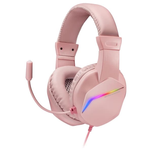 Spelheadset - MARS GAMING - MH122 RGB - Rosa - Trådad - Stereo - 1,8m