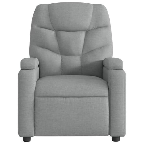 vidaXL Lätt grå tyg reclinerfåtölj 3205608