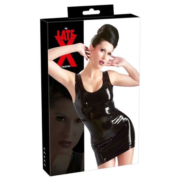 Svart Latexklänning - M