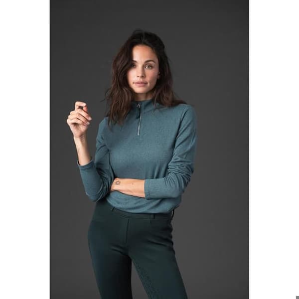 Ridsporttröja 1/2 zip dam Equipage Stacey