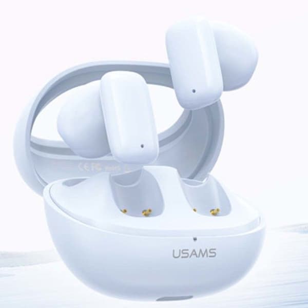 TWS hörlurar - USAMS - Bluetooth 5.3 - Touchkontroller - Batteritid 5h - Färg Ljusblå
