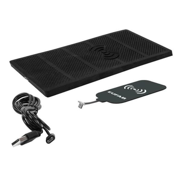 Halkfri matta - EUFAB - Trådlös laddare - Micro USB-B - 2 i 1 - Svart