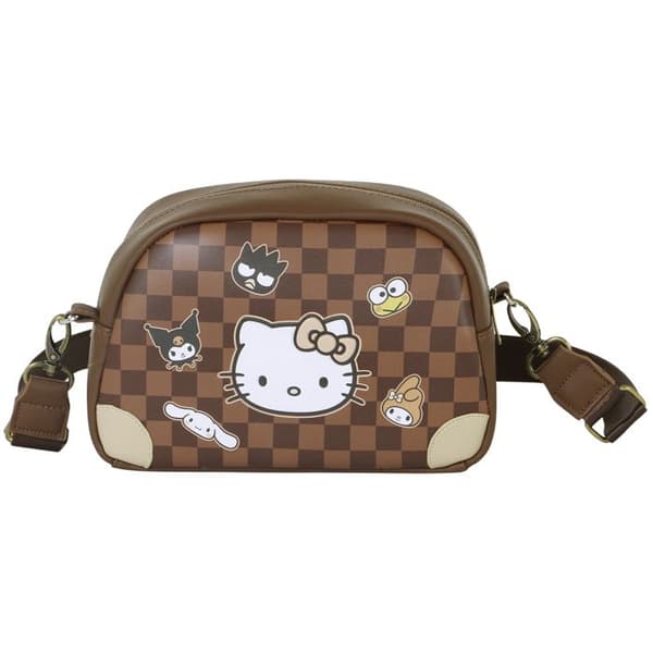 Bowling Lite Axelväska - Hello Kitty Rutor - Brun - One Size