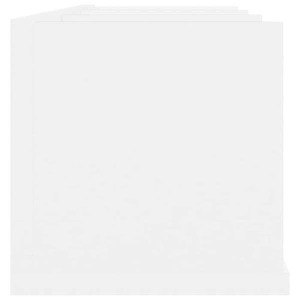 vidaXL CD-väggställ Vit 75x18x18 cm Ingenjörsträ 801310