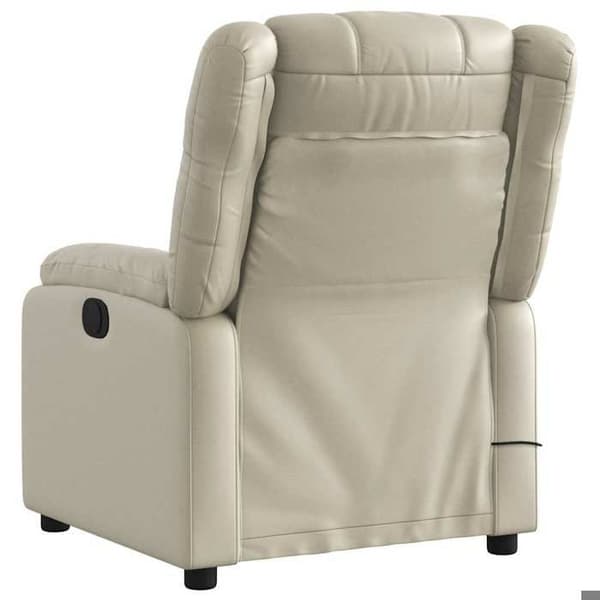 vidaXL massagefåtölj kräm konstläder 373530
