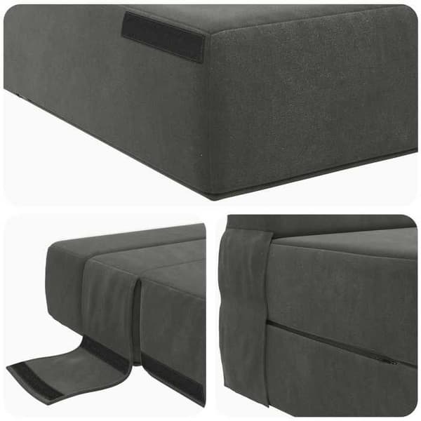 vidaXL Fällbar sängsoffa Mörkgrå 100 x 80 x 60 cm Tyg 900110