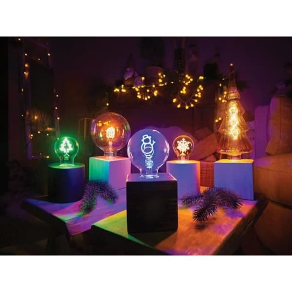 LED-lampa - VELLIGHT - Snögubbe - Guldtråd - 2W - 25000h - E27