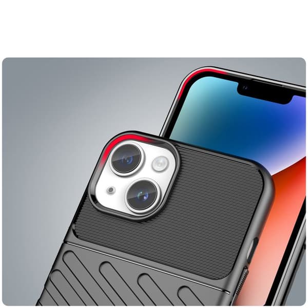 Skal med skyddande hölje Thunder Case för iPhone 14 Plus - svart