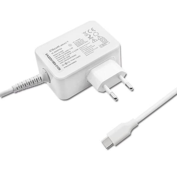 Laddare 65W - QOLTEC - USB Typ C - Mångsidig - Multimedia - PD