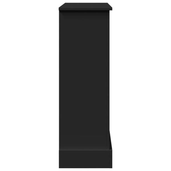 Svart eldstadsram 90x30x90 cm ingenjörsträ