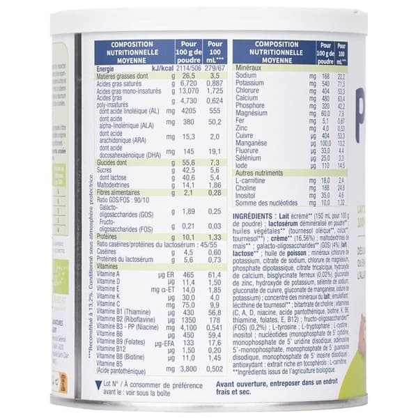 Physiolac Bio Mjölk 1:a Åldern 400g