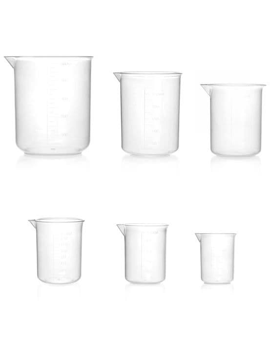 Graderade behållare - QWORK - WD6315 - 6 st - Polypropen - 50ml till 500ml