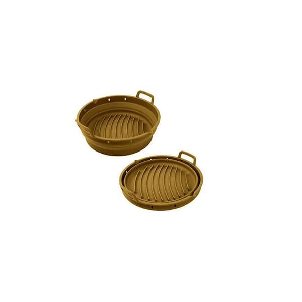 Flextibel silikonairfryerform Point Virgule 15x15x9cm Brun