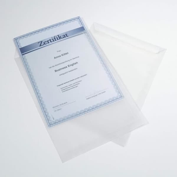 Sigel-kuvert, format C4 (23 x 32,4 cm), 25 delar, transparent - DU330