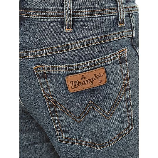 Jeans - WRANGLER - Texas Stretch Stonewash - Bred passform för män - Blå