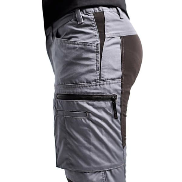 Arbetsbyxor stretch dam Blaklader polycotton - Grå / Svart