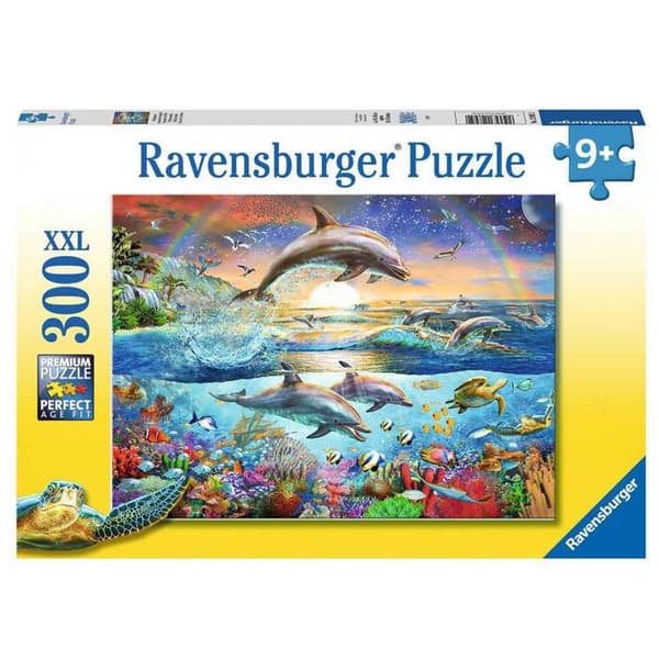 Pussel 300 bitar XXL: Delfinernas paradis