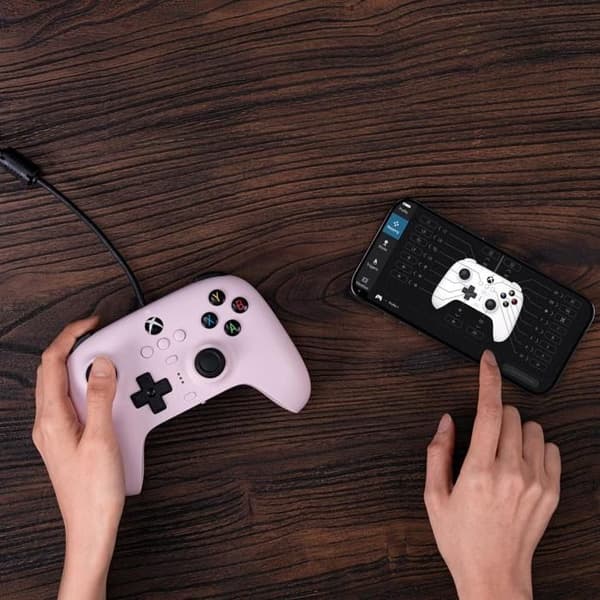 8Bitdo trådad Ultimate-kontroll för Xbox Series X, Xbox Series S, Xbox One, Windows 10/11 - Rosa