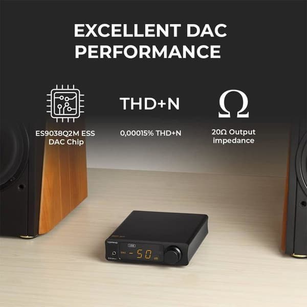Hörlursförstärkare Topping DX3 Pro+ Bluetooth 5.0 aptX HD Silver